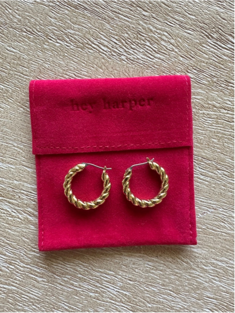 Women's Hey Harper Gold Twisted Hoop Earrings